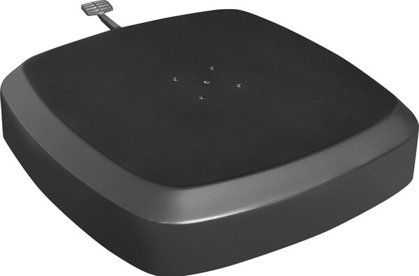Supporto per ombrellone da giardino con rotelle, base riempibile con 100 kg di acqua o 150 kg di sabbia bagnata, supporto mobile per ombrellone da esterno, nero