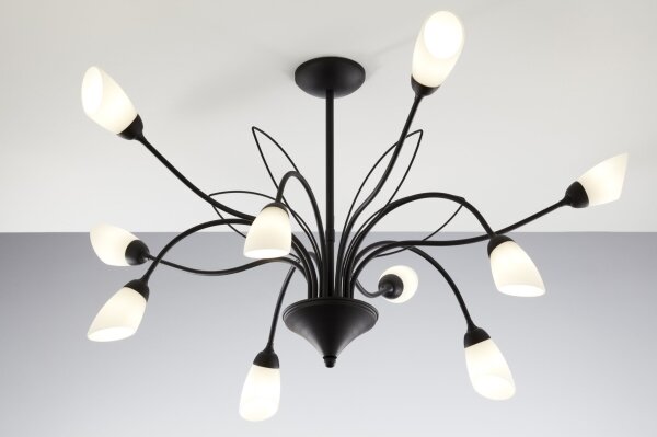 Jupiter 2056 - Lampadario a stelo GLORIOSA 10xG9/14W/230V nero