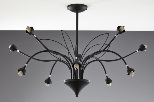 Jupiter 2056 - Lampadario a stelo GLORIOSA 10xG9/14W/230V nero