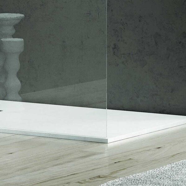Kamalu parete doccia walkin 70 cm con profilo bianco opaco kw-100w