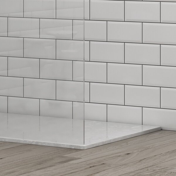 Kamalu doccia walk in 70 cm con staffa diagonale vetro trasparente | ks2800c