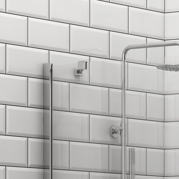 Kamalu doccia walk in 70 cm con staffa diagonale vetro trasparente | ks2800c
