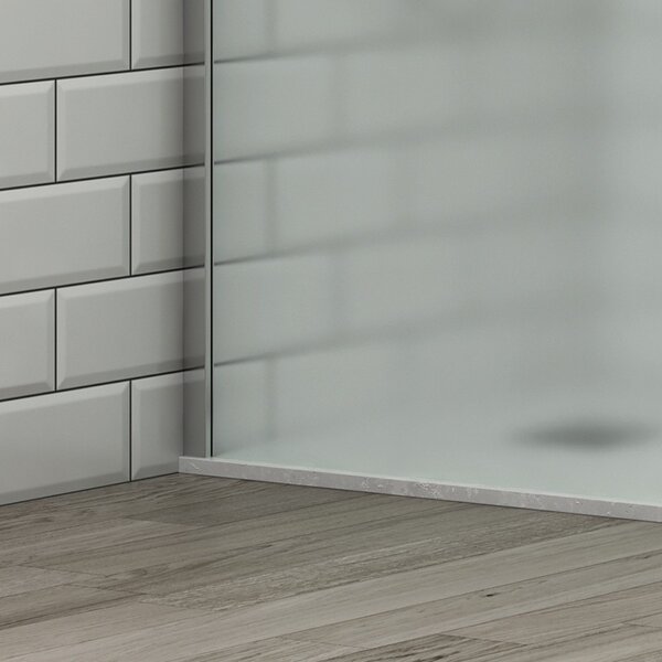 Kamalu doccia walk in 70 cm con staffa diagonale vetro satinato | ks2800cs