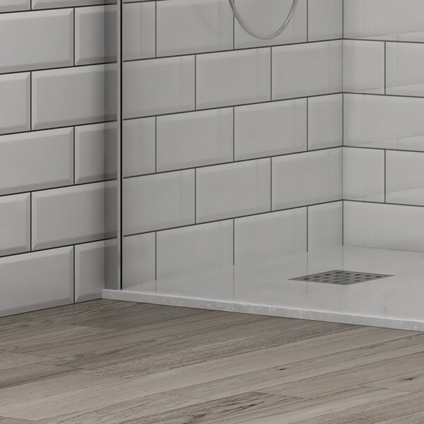 Kamalu doccia walk in 70 cm con staffa diagonale vetro trasparente | ks2800c