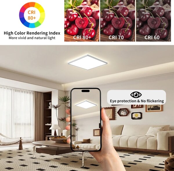 Brilagi - Plafoniera LED per bagno ULTRA SLIM LED/24W/230V 42x42 cm argento IP54