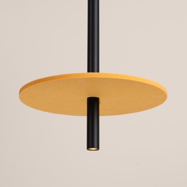 Sollux SL.1880 - Sospensione a cavo FELTRO 1xG9/8W/230V nero/giallo