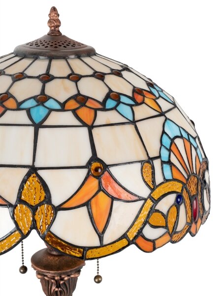 Brilagi - Lampada da terra Tiffany a vetri colorati MIRABELLA 2xE27/60W/230V