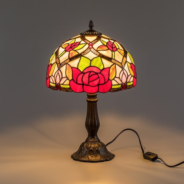 Brilagi - Lampada da tavolo in vetro Tiffany GARLAN 1xE27/40W/230V