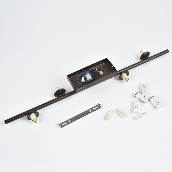 Brilagi - Lampadario LED da soffitto a montaggio superficiale MILLA 4xG9/3W/230V marrone/marrone fumé