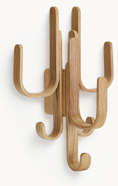 Appendiabiti da parete in legno di quercia Woody