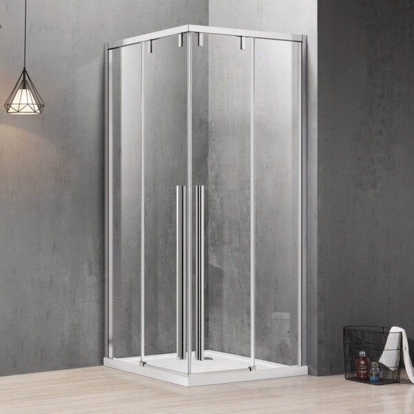 Kamalu box doccia 70x70 apertura doppio scorrevole vetro 8mm | ksa1000
