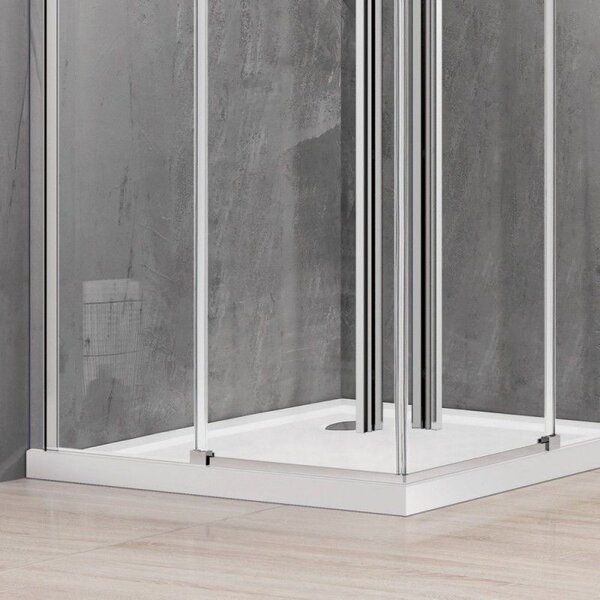 Kamalu box doccia 70x70 apertura doppio scorrevole vetro 8mm | ksa1000