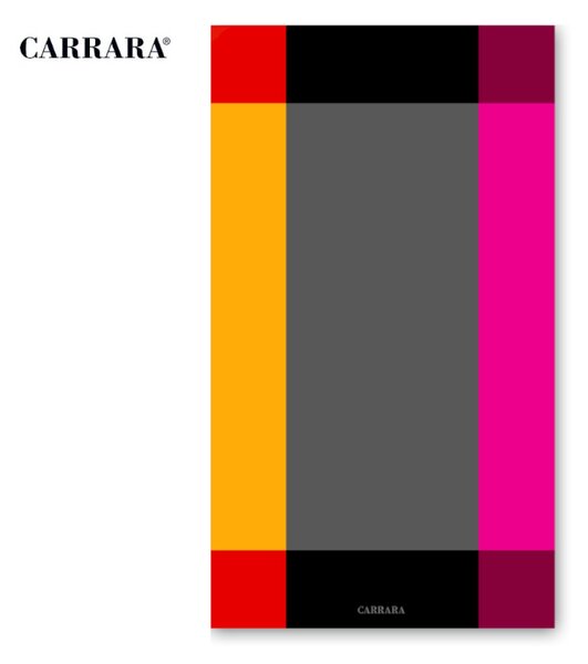 Telo MARE in spugna tinto filo Carrara SEYCHELLES variante 02 rosso S41 misura cm 95x180 - SECONDA SCELTA