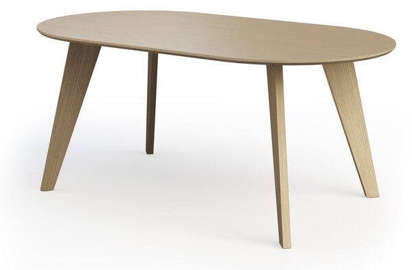 Tavolo da pranzo con piano in rovere decorato in colore naturale 100x180 cm Lago - TemaHome