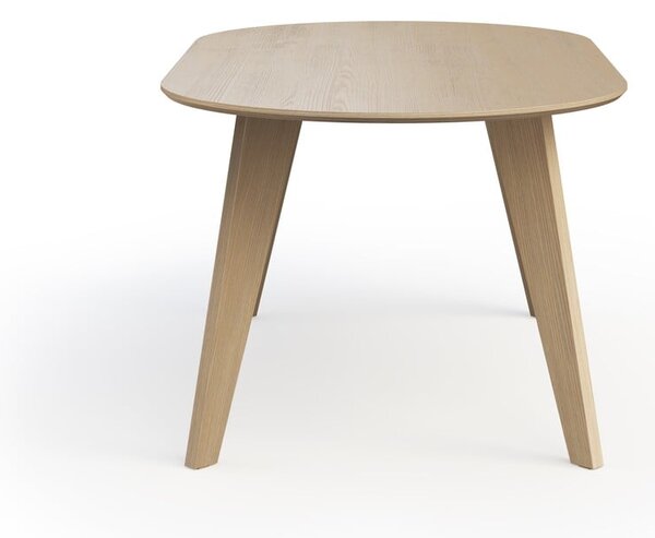 Tavolo da pranzo con piano in rovere decorato in colore naturale 100x180 cm Lago - TemaHome