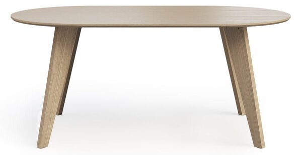 Tavolo da pranzo con piano in rovere decorato in colore naturale 100x180 cm Lago - TemaHome