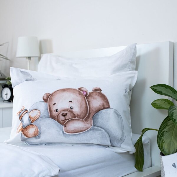 Biancheria da letto per bambini in cotone per culla 100x135 cm Medvídek "Plane" – Jerry Fabrics
