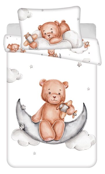 Biancheria da letto per bambini in cotone per culla 100x135 cm Medvídek "Plane" – Jerry Fabrics