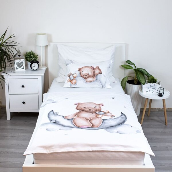 Biancheria da letto per bambini in cotone per culla 100x135 cm Medvídek "Plane" – Jerry Fabrics