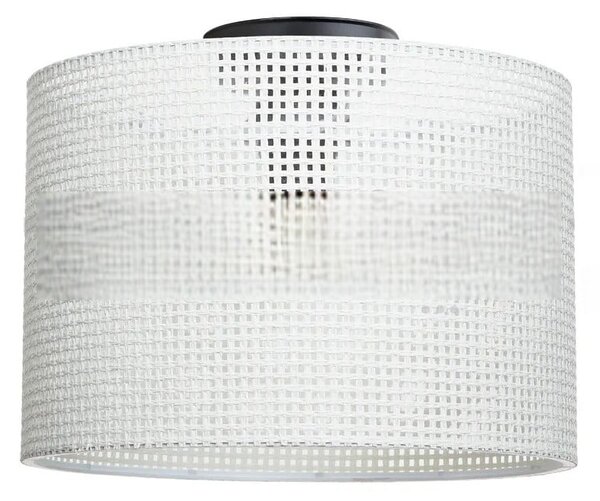 Plafoniera color crema con paralume in tessuto ø 30 cm Goza – Squid Lighting