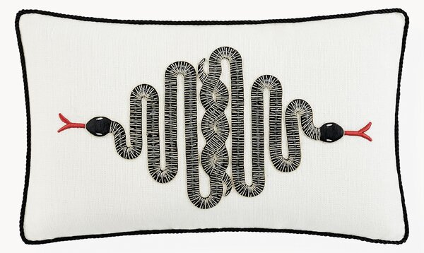 Cuscino decorativo in lino Snake