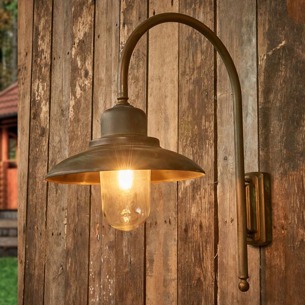 Moretti Luce Applique da esterno Casale, altezza 60 cm, ottone antico CASALE, Bronzo / Ottone antico, Ottone, Antico