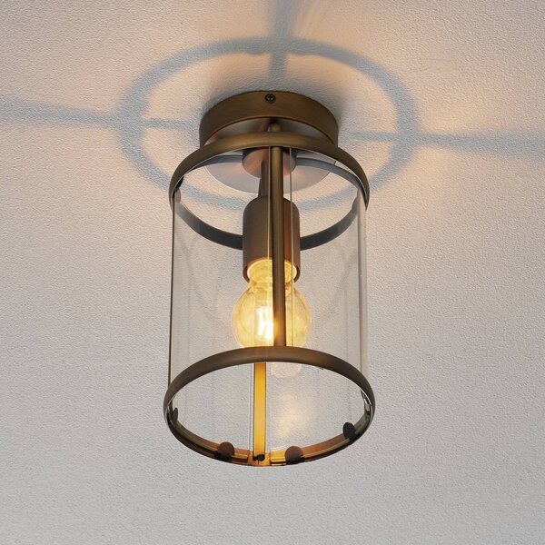 Steinhauer Plafoniera soffitto PIMPERNEL, dimmerabile, Bronzo / Ottone antico, Soggiorno / Sala da pranzo, Metallo, Antico, Plafoniera