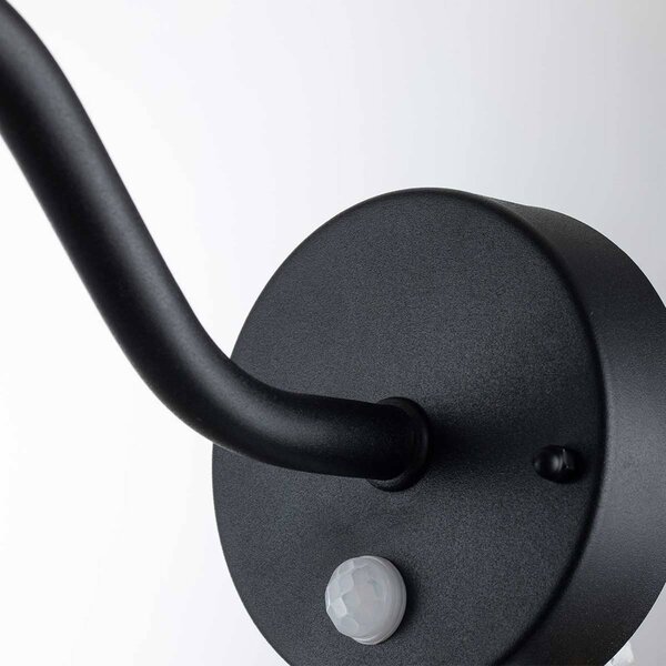 Elstead Applique da esterno Klampenborg, nera, con sensore, IP44 Klampenborg, Nero, Acciaio Inox, Campagna / Rustiche
