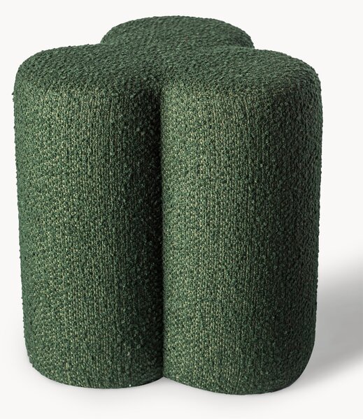 Pouf imbottito in bouclé Clover