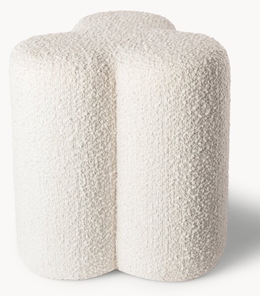 Pouf imbottito in bouclé Clover