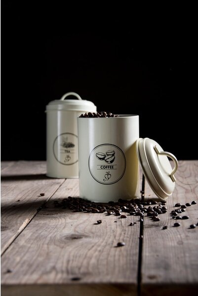 Barattoli da caffè/tè in acciaio in set di 3 pezzi - Esschert Design