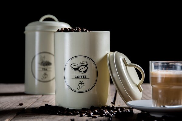 Barattoli da caffè/tè in acciaio in set di 3 pezzi - Esschert Design