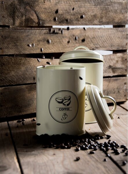 Barattoli da caffè/tè in acciaio in set di 3 pezzi - Esschert Design