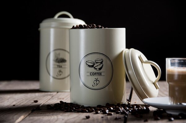 Barattoli da caffè/tè in acciaio in set di 3 pezzi - Esschert Design