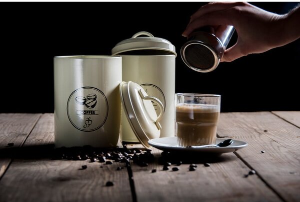 Barattoli da caffè/tè in acciaio in set di 3 pezzi - Esschert Design