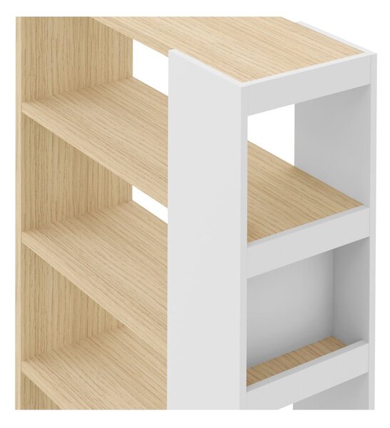 Libreria bianca in rovere 90x188 cm Ella - TemaHome