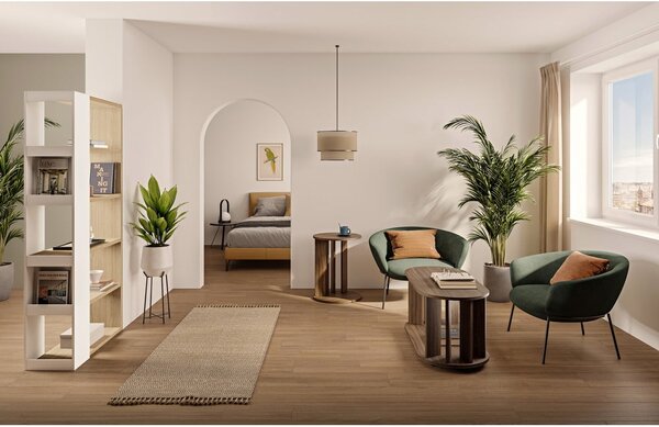 Libreria bianca in rovere 90x188 cm Ella - TemaHome