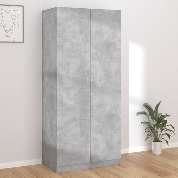 Armadio Grigio Cemento 90x52x200 cm in Truciolato
