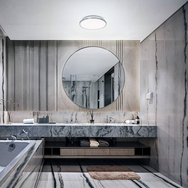 LEDVANCE Plafoniera Bathroom Ceiling, Cromo / Argento, Bagno, Alluminio, Moderno, Plafoniera