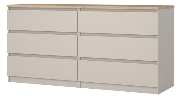 Cassettiera color crema 154x76x50 cm Naia – Tvilum