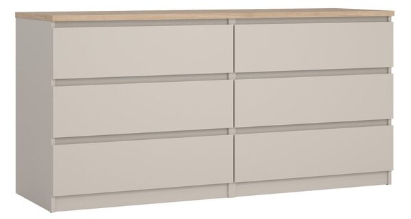 Cassettiera color crema 154x76x50 cm Naia – Tvilum