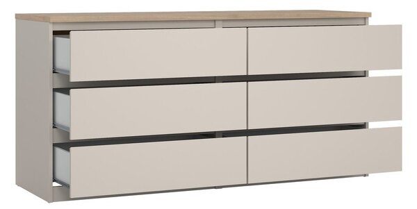 Cassettiera color crema 154x76x50 cm Naia – Tvilum