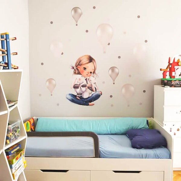 Palloncini autoadesivi di colore marrone-crema in stile norvegese