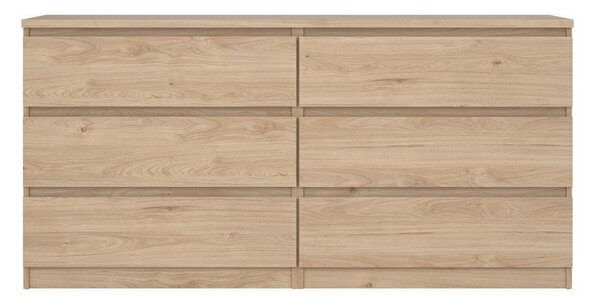 Cassettiera di colore naturale con effetto rovere 154x76x50 cm Naia – Tvilum