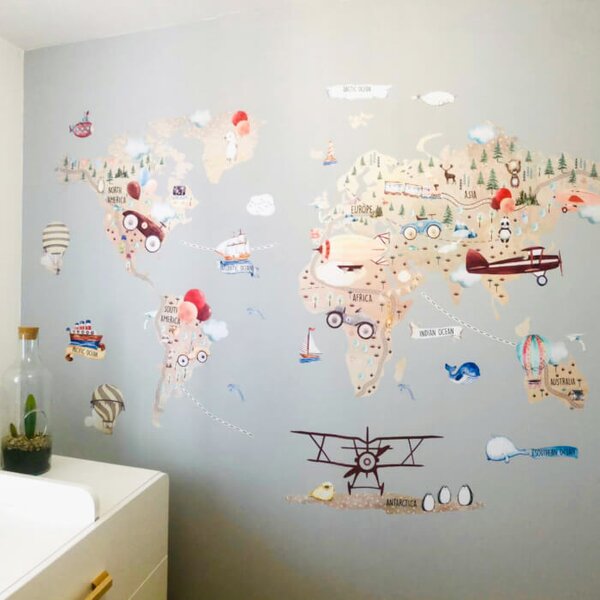 Mappa del mondo marrone - per i piccoli avventurieri