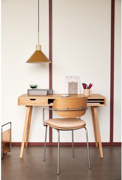 Sedia da pranzo colore naturale chiaro in metallo con braccioli/impilabile Arch – Hübsch