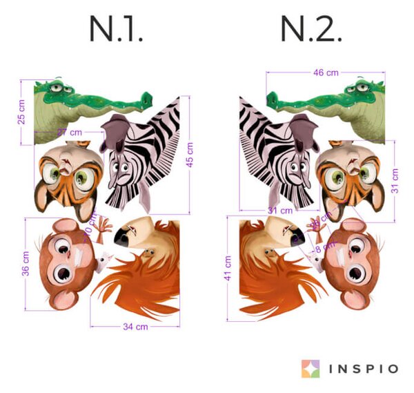 Adesivi intorno alla porta - Zoo