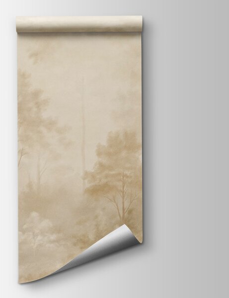 Carta da parati Foresta nebbiosa con alberi, Carta da parati Natura, Carta da parati popolare, t00948v1 - Tapeko.it