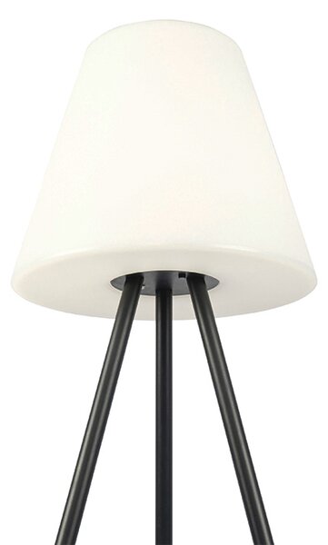 Lampada da terra per esterni moderna nera IP44 con LED solare - Virginia