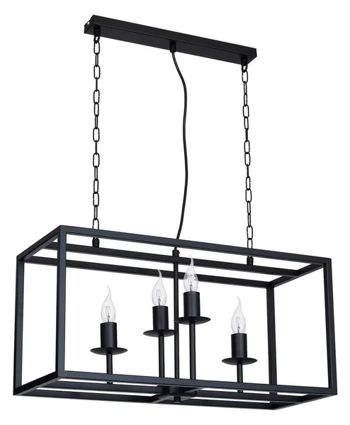 Lampadario CARDIFF 4xE14/60W/230V nero